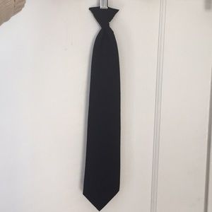 Clip-on black tie